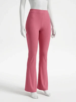 Pantalon flare côtelé taille haute extensible décontracté femme - Vue 1 - Pantalon flare