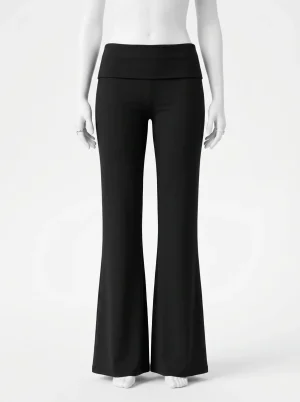 Pantalon flare coton décontracté lounge yoga femme - Vue 1 - Pantalon flare