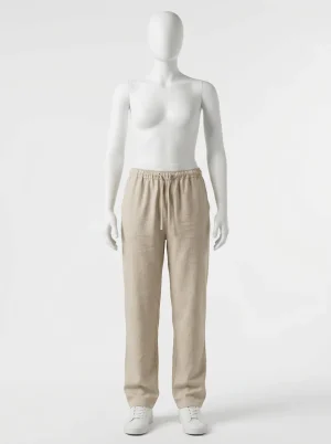 Pantalon flare coton lin quotidien décontracté homme - Vue 1 - Pantalon flare