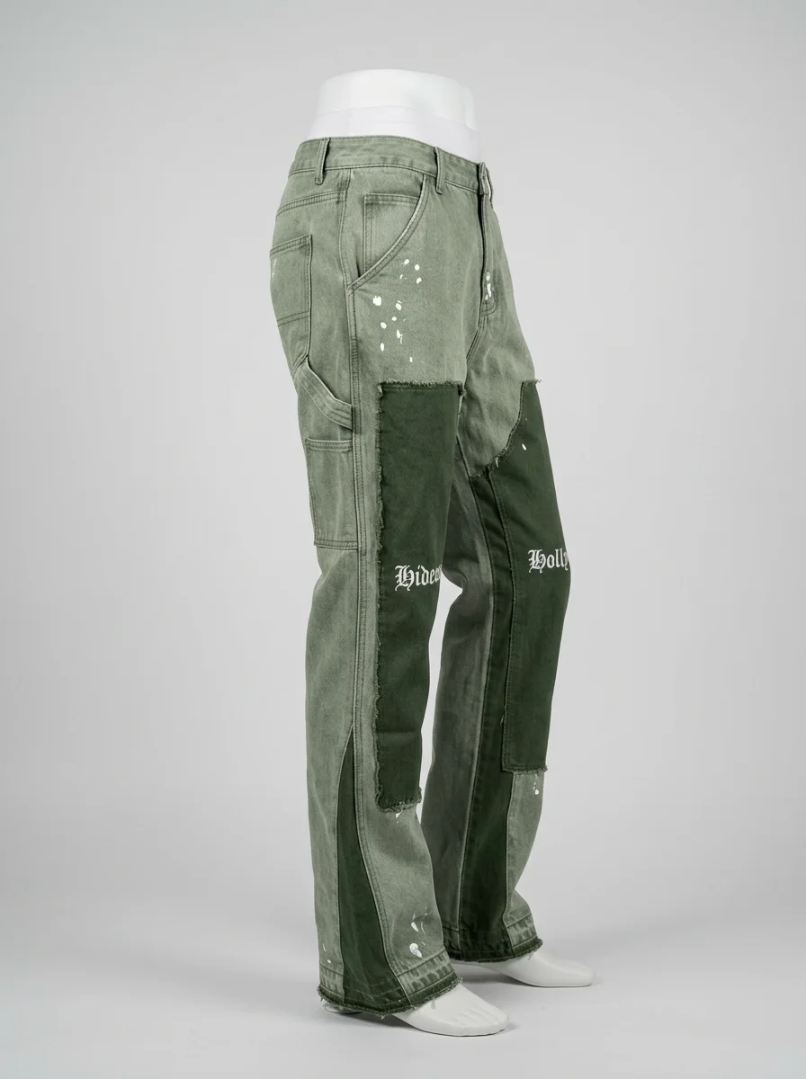 Pantalon flare denim homme vintage style workwear - Vue 2 - Pantalon flare