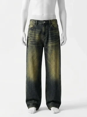 Pantalon flare denim large style rétro homme - Vue 1 - Pantalon flare
