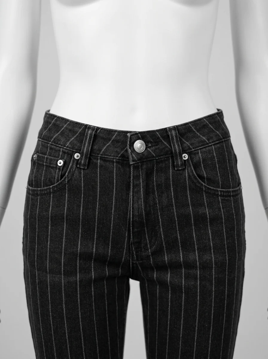 Pantalon flare denim taille basse vintage femme - Vue 4 - Pantalon flare