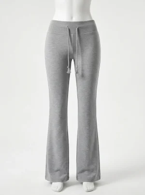 Pantalon flare maille décontracté quotidien femme - Vue 1 - Pantalon flare