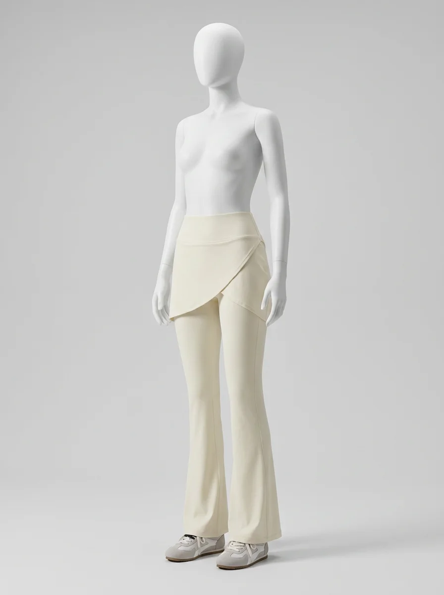 Pantalon flare nylon sport taille haute sculptant femme - Vue 11 - Pantalon flare