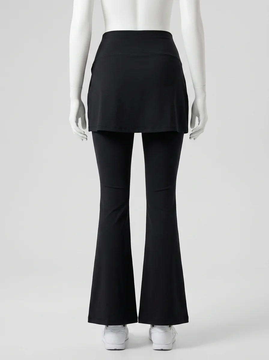 Pantalon flare nylon sport taille haute sculptant femme - Vue 3 - Pantalon flare